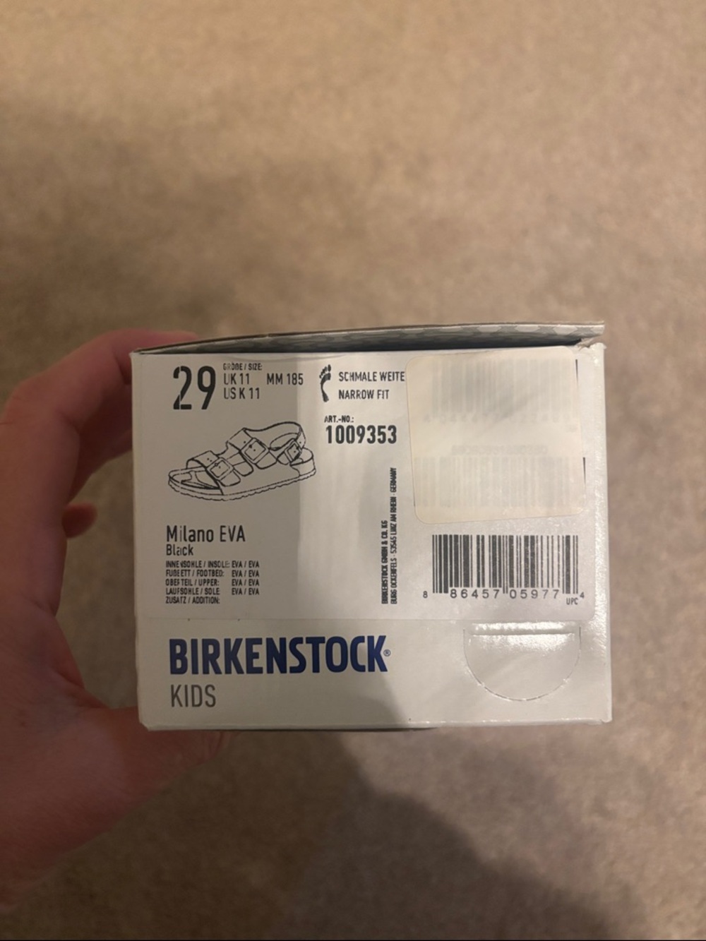 Birkenstock Kids Milano EVA in black